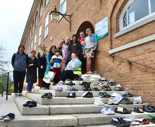 SEND shoe protest at County Hall