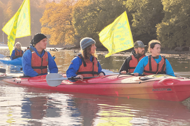 Kayak flotilla launches crowdfunding for River Dart Hub