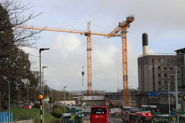 New Derriford Hospital Emergency Care Building features iconic cranes