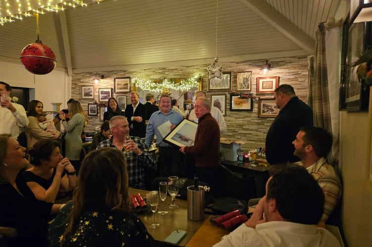 Enjoying Salcombe RNLI Christmas party