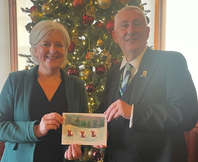 Caroline Voaden selects winner of her Christmas Card competition