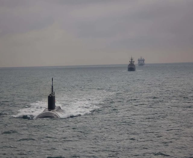 Russian sub passes between the South Hams and Brittany