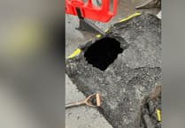 Giant hole discovered beneath Fore Street in Kingsbridge