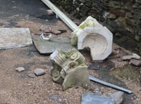 Devon village battered by storm