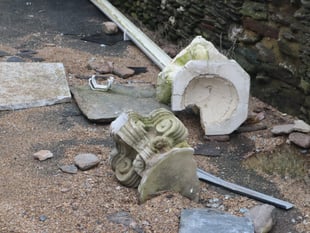Devon village battered by storm