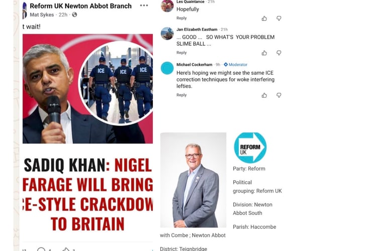 Contentious comments from Mick Cockerham on social media