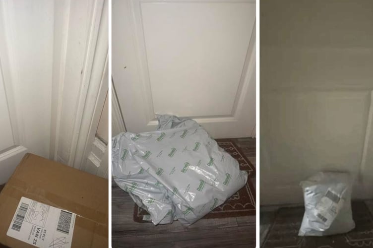 Examples of Evri fraudulent deliveries appearing at the same address.