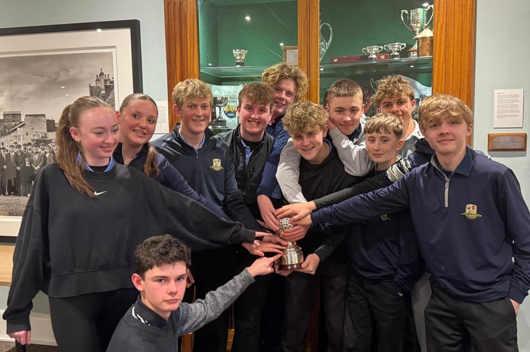 Victorious Thurlestone juniors with the trophy