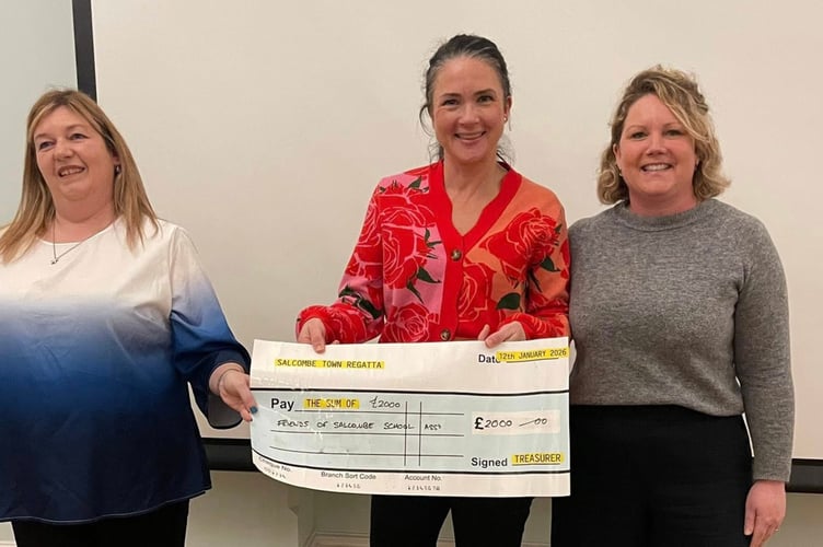 Salcombe C of E received £2,000 from Salcombe Regatta.