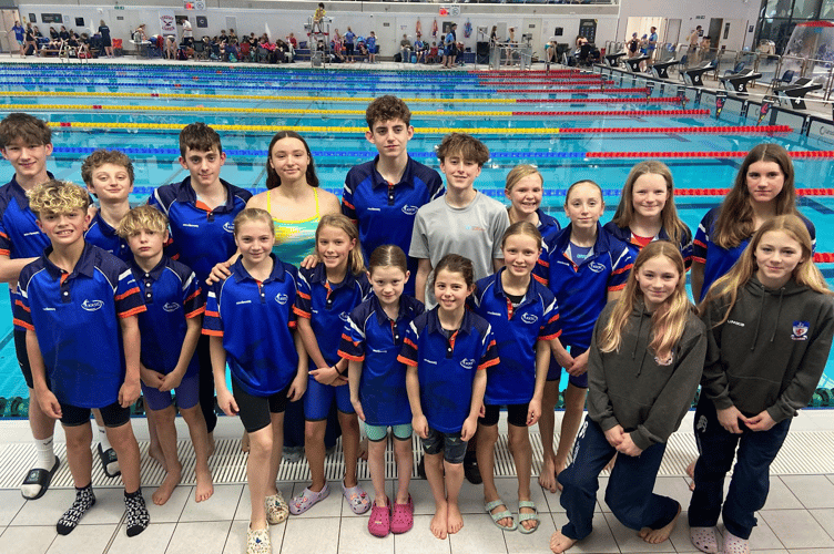 The Kingfishers team who took part in the final day of racing at Plymouth Life Centre.