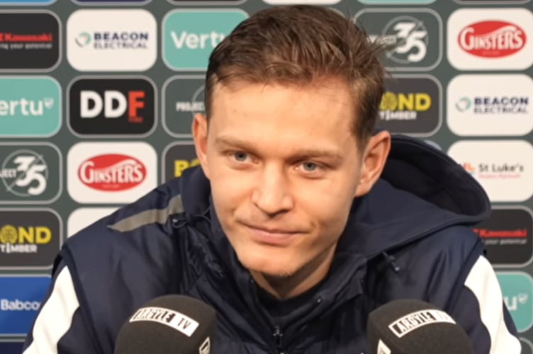 Defender Mathias Ross scored Plymouth Argyle's final goal in their win over league leaders Cardiff City