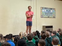 Paralympic star David Hill inspires Ivybridge pupils at Manor Primary