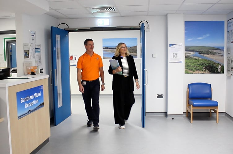 Paul "Robbie" Roberts and Sharon Clough, Hospital Environments Officer who took part in the assessments. 