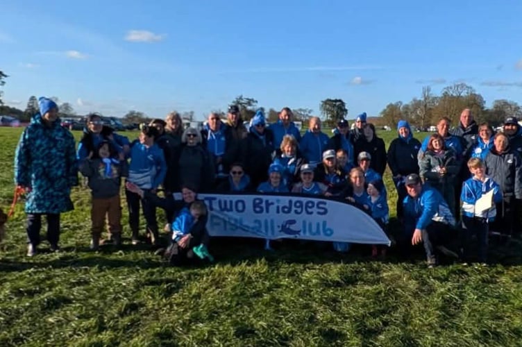 Two Bridges Flyball Team and their supporters on day two.