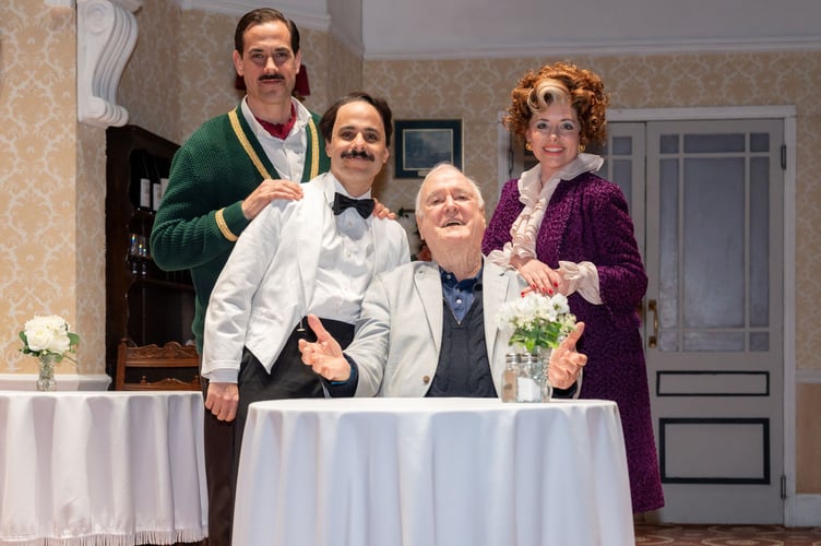 John Cleese, pictured here with cast members of Fawlty Towers - The Play at Torquay's Princess Theatre, said he was delighted to bring Fawlty Towers back to its spiritual home.