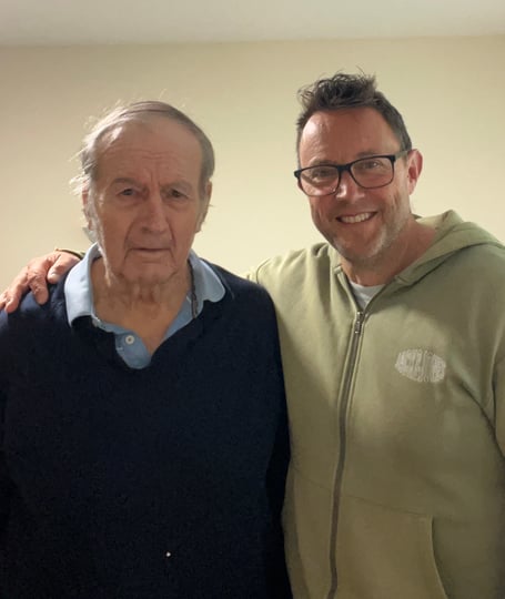 Mike Williams (right) with his dad at Hyde Town House.