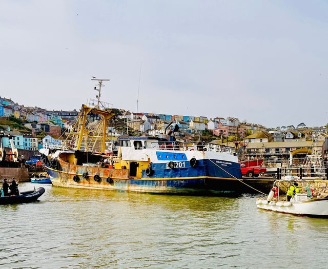 Final countdown for derelict Brixham trawler – 10 years after she sank