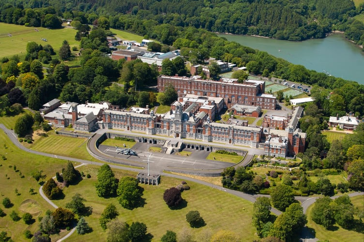 Britannia Royal Naval College from the air