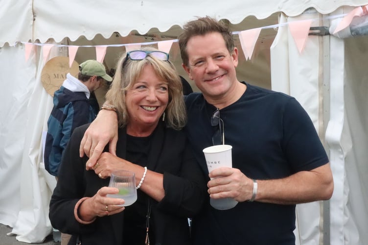 Jane Baxter and Matt Tebbutt at Salcombe Crab Festival 2026.