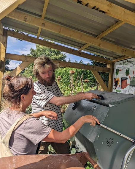 Composting in action