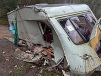 Abandoned Devon caravan to be removed