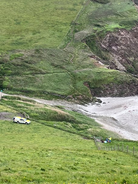 Bigbury Coastguard Rescue Team at the coastal path