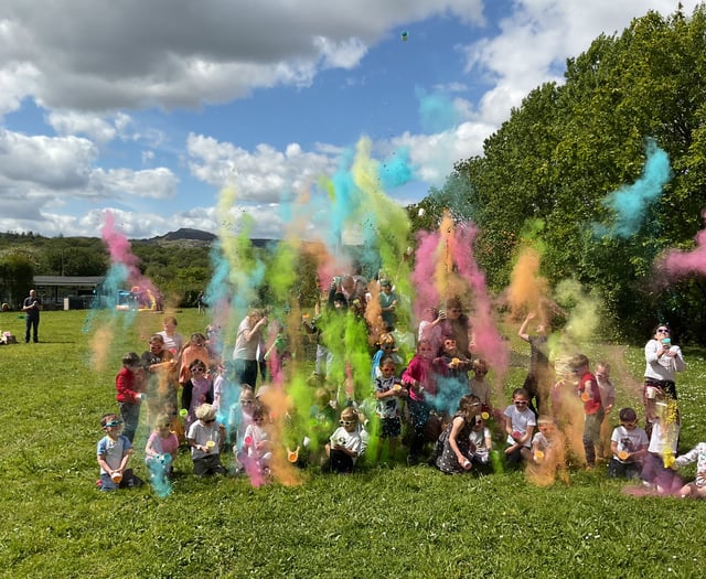 Cornwood Primary School's Colour Run raises funds for pool repair