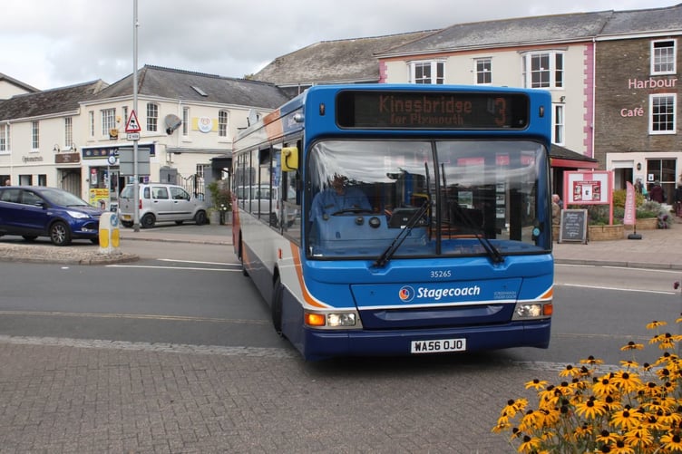A Stagecoach bus in Kingsbridge