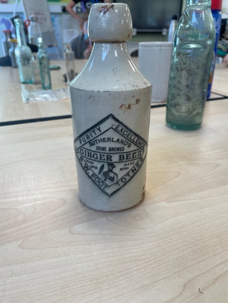 Some of the bottles found at Diptford Primary