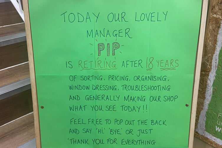 Customers were greeted by this sign