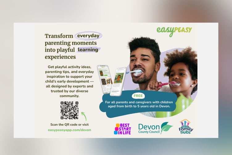 A new app to help new parents has been rolled out by Devon County Council