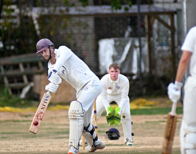 Devon Cricket League C Division West.South Devon versus Kingsbridge. Kingsbridge batsman Richard Carr
A 70 run win for South Hams visitors Kingsbridge at South Devon's Marsh Road ground in Newton Abbot. Kingsbridge won the toss and decided to bat making 281/All out in 43 overs. South Devon took to the crease after tea but were all out for 211 after 39.2 overs