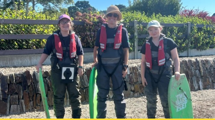 Household Waste Recycling Centres staff collecting bodyboards to be repurposed.