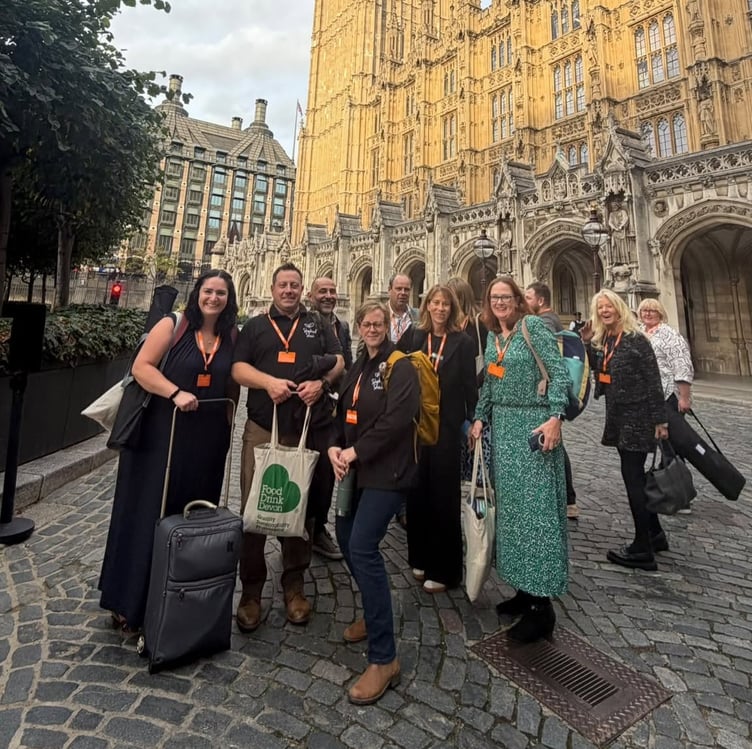 Devon producers arrive at Westminster to discuss food and drink production.