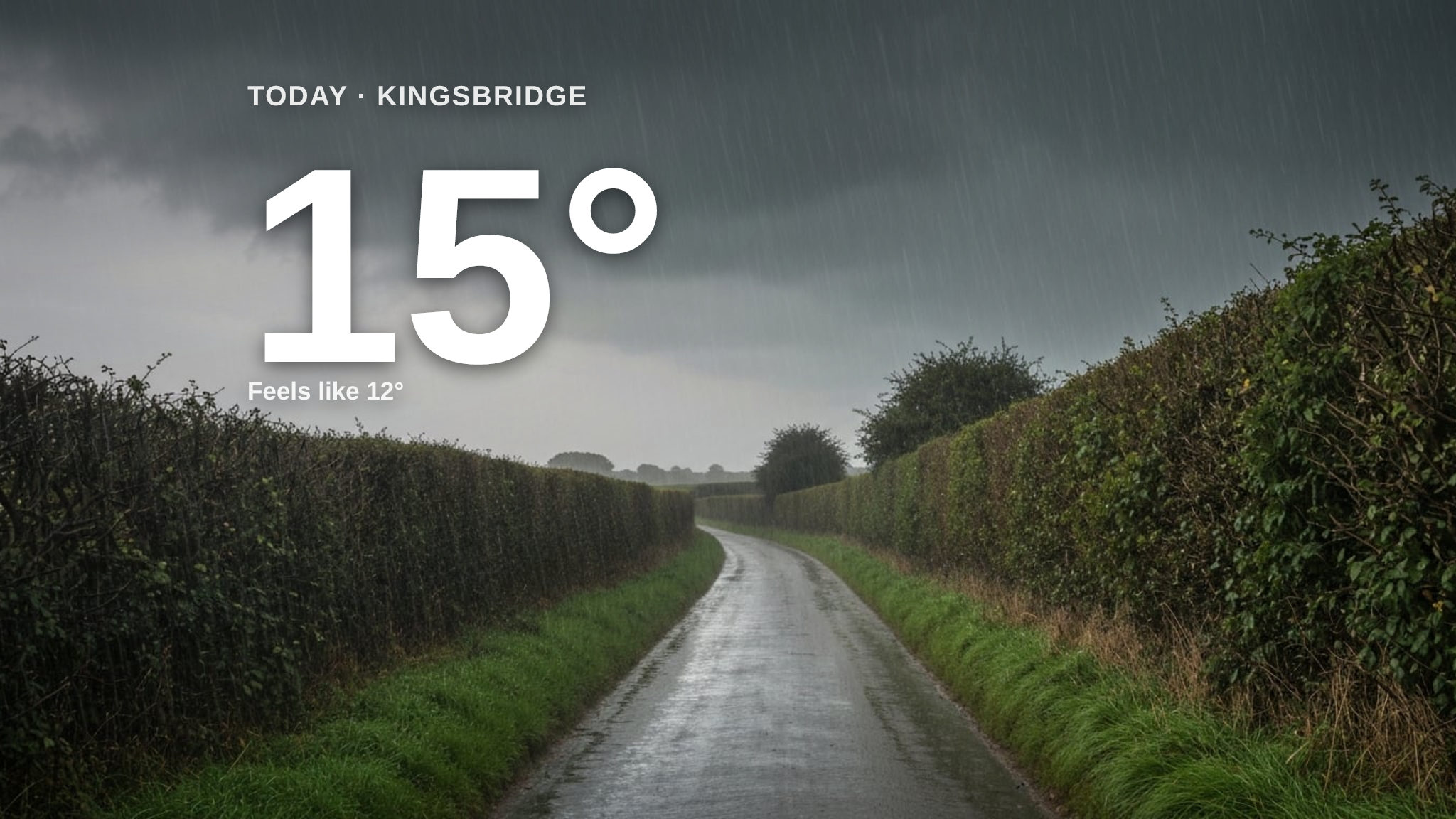 Heavy rain on the way for Kingsbridge - here's your Thursday forecast