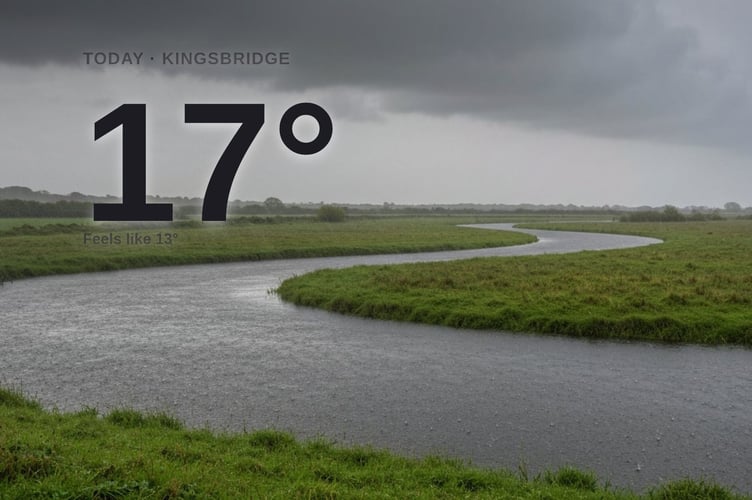 Kingsbridge weather: heavy rain Monday with rain expected and a high of 17°C