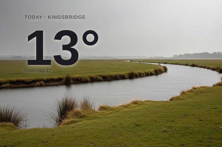 Kingsbridge weather: cloudy Wednesday with rain expected and a high of 13°C