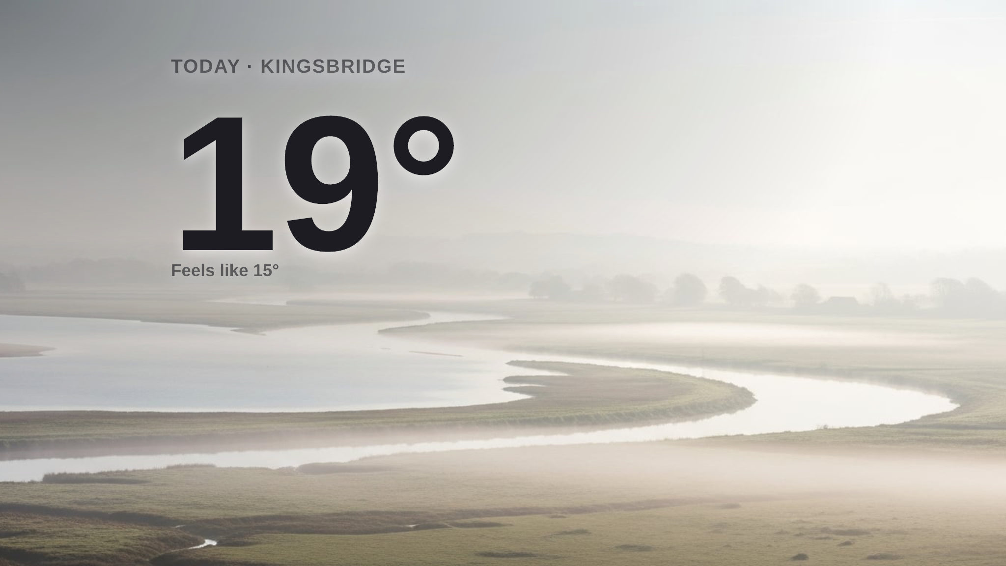 Misty start to the day in Kingsbridge - here's your Thursday forecast