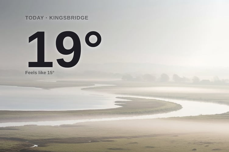 Kingsbridge weather: misty Thursday with showers likely and a high of 18°C
