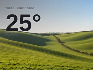 Kingsbridge: sunny day, high of 25°C