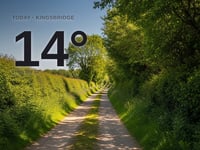 Kingsbridge: sunny day, high of 14°C