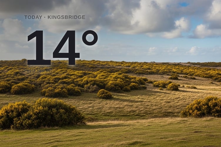 Kingsbridge weather: partly cloudy Sunday with little chance of rain and a high of 14°C