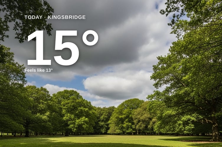 Kingsbridge weather: partly cloudy Saturday with little chance of rain and a high of 15°C